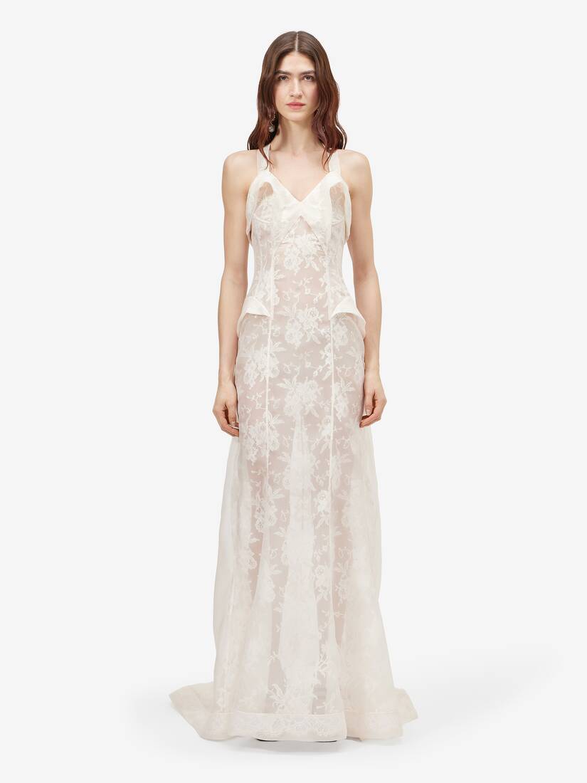 Floral Lace Evening Dress | Alexander McQueen - image 2