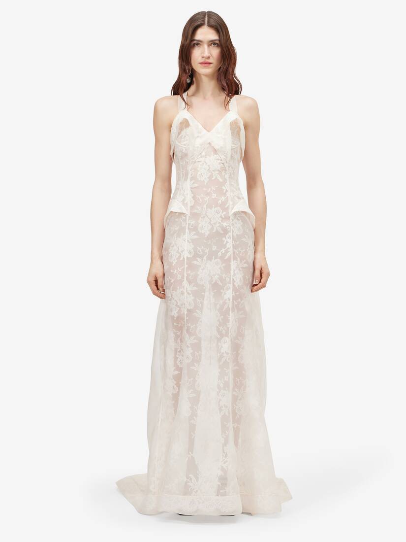 Floral Lace Evening Dress | Alexander McQueen - image 2