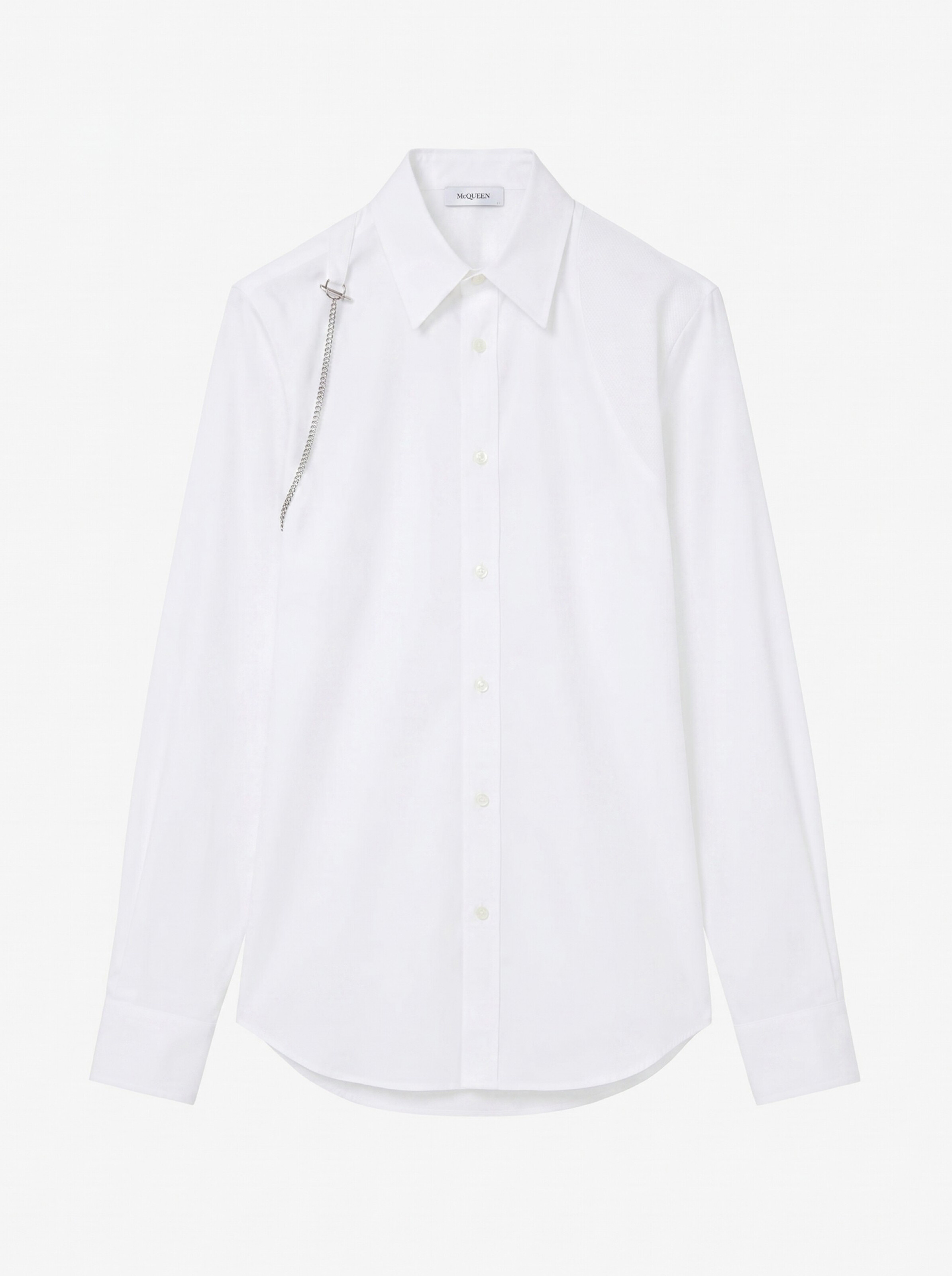 Men's Harness Shirt in Optical White in Fabric: 100% Cotton, Details: 100% Cotton,  | Alexander McQueen - image 1