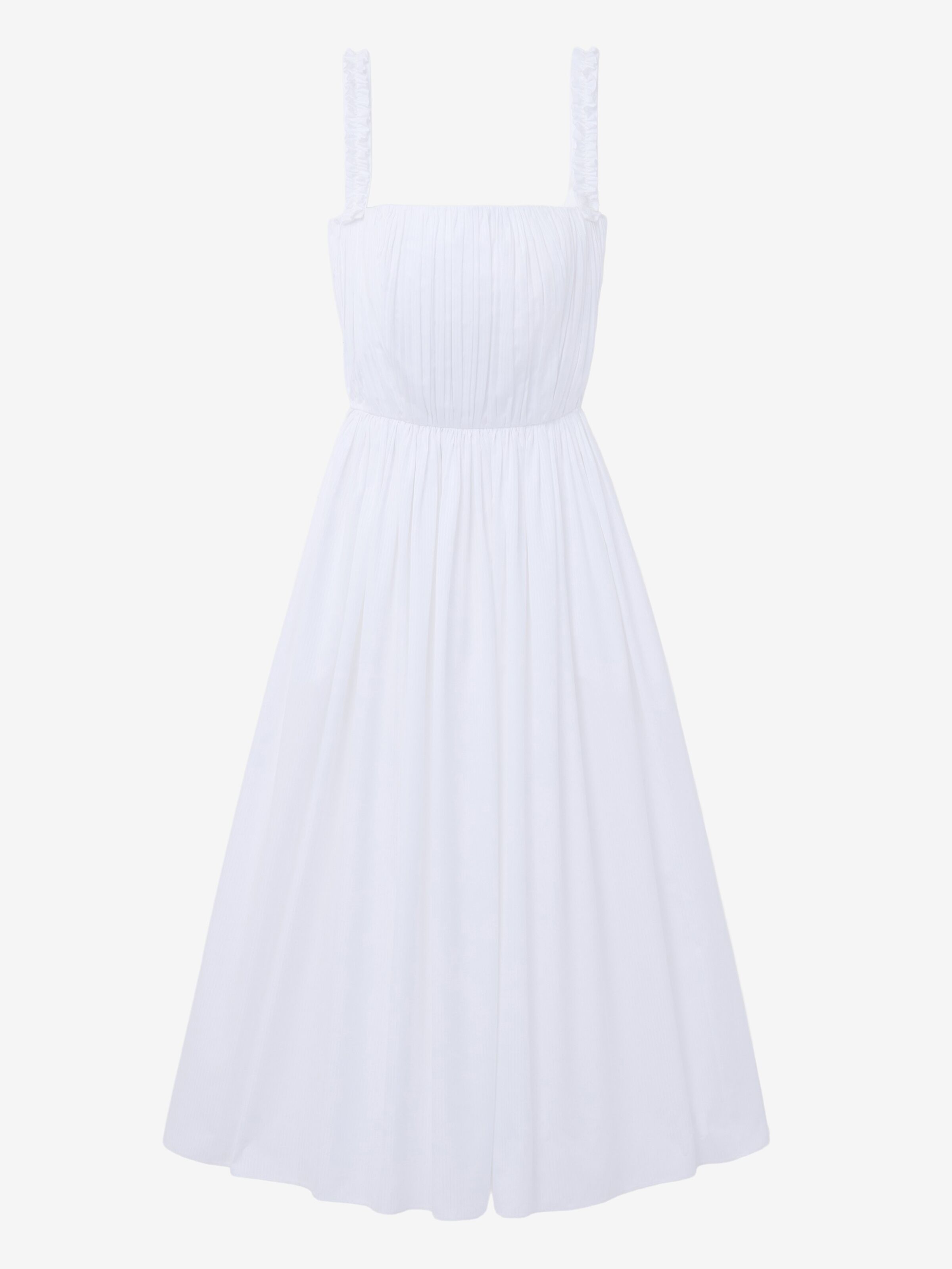 Robe midi froncée