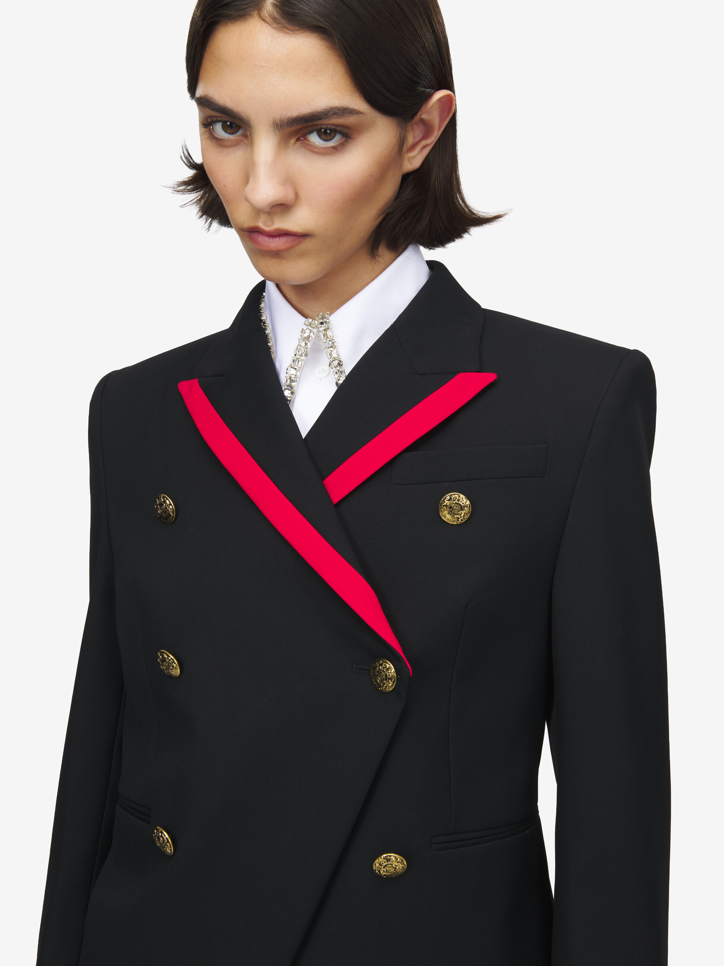 Veste uniforme à double boutonnage pour Femme en Noir in 100% Laine | Alexander McQueen - image 6
