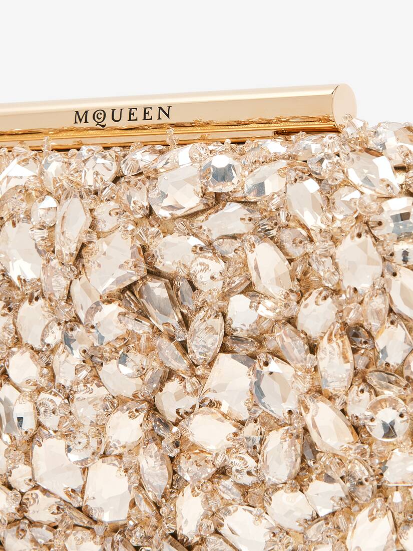 Crystal Embroidery T-Bar Box Clutch