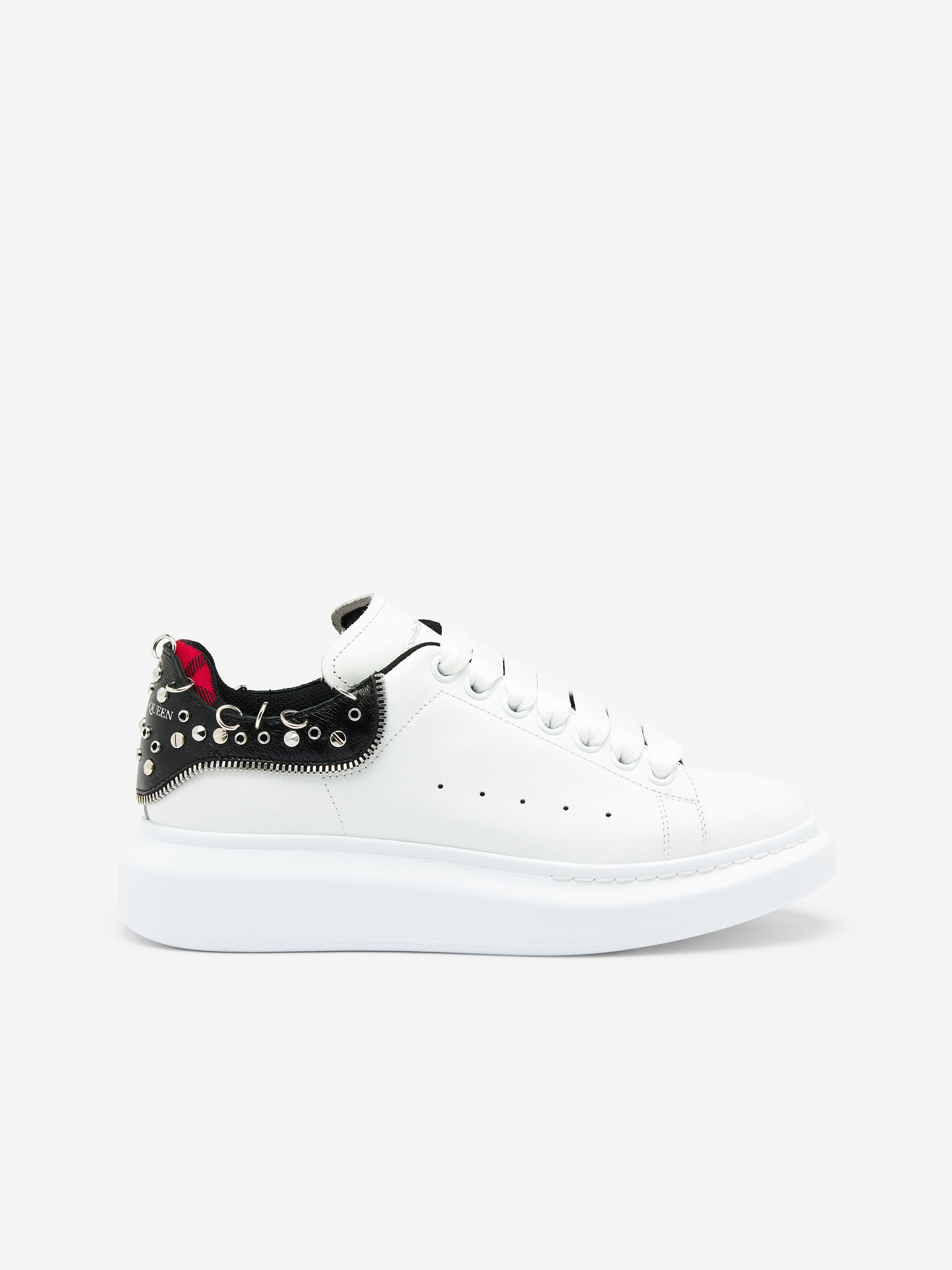 Sneakers Oversize pour Femme en Blanc/Noir in Cuir de veau | Alexander McQueen - image 1
