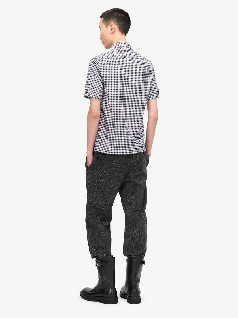 Short-sleeved Gingham Check Shirt | Alexander McQueen - image 4