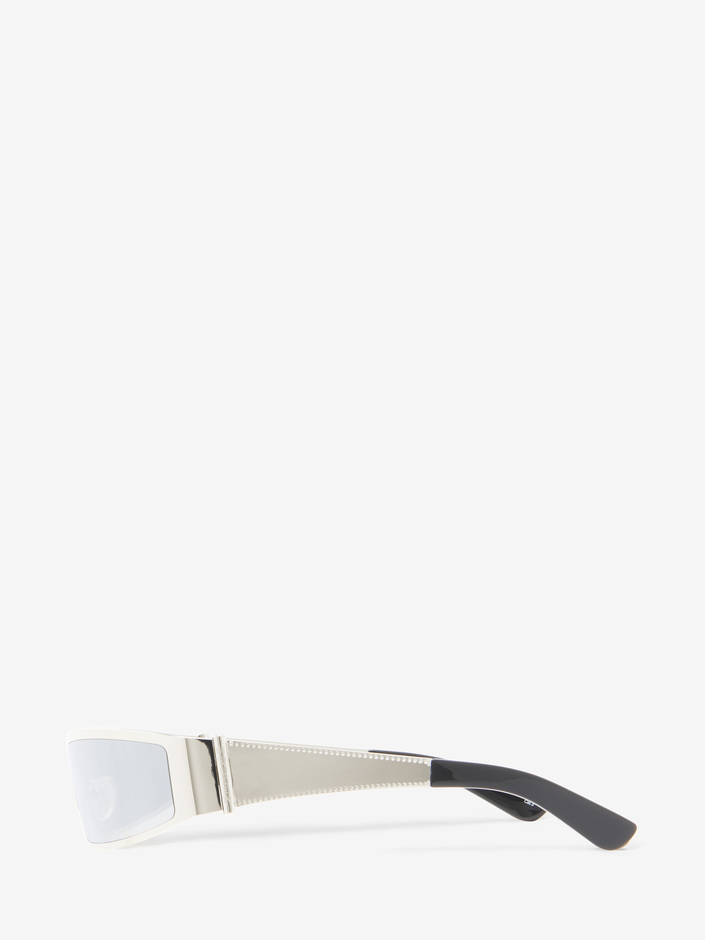 Lunettes De Soleil en Métal Y2K en Argenté Clair in Métal | Alexander McQueen - image 3