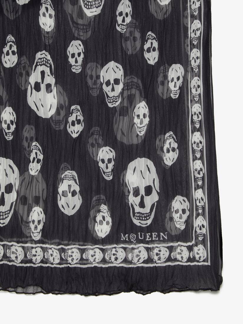 Pleated Skull Scarf | Alexander McQueen - image 2
