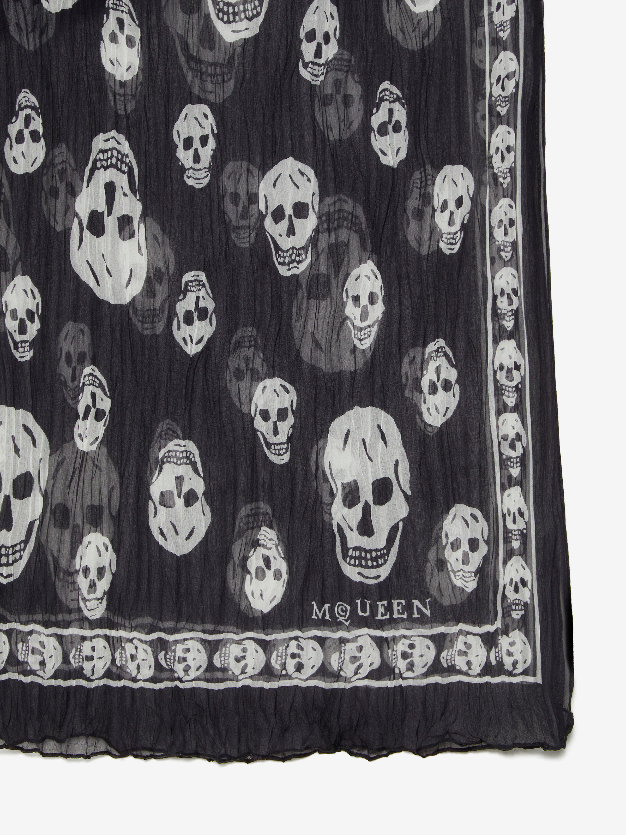 Pleated Skull Scarf