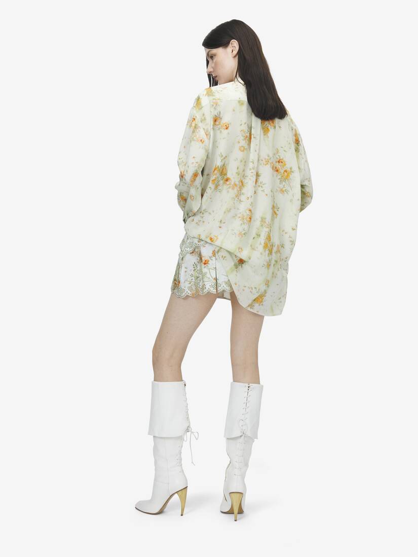 花卉印花睡衣式衬衫 | Alexander McQueen - image 4