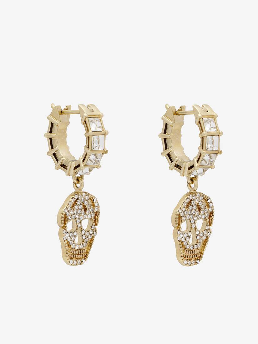 密镶Skull圈形耳环 | Alexander McQueen - image 3