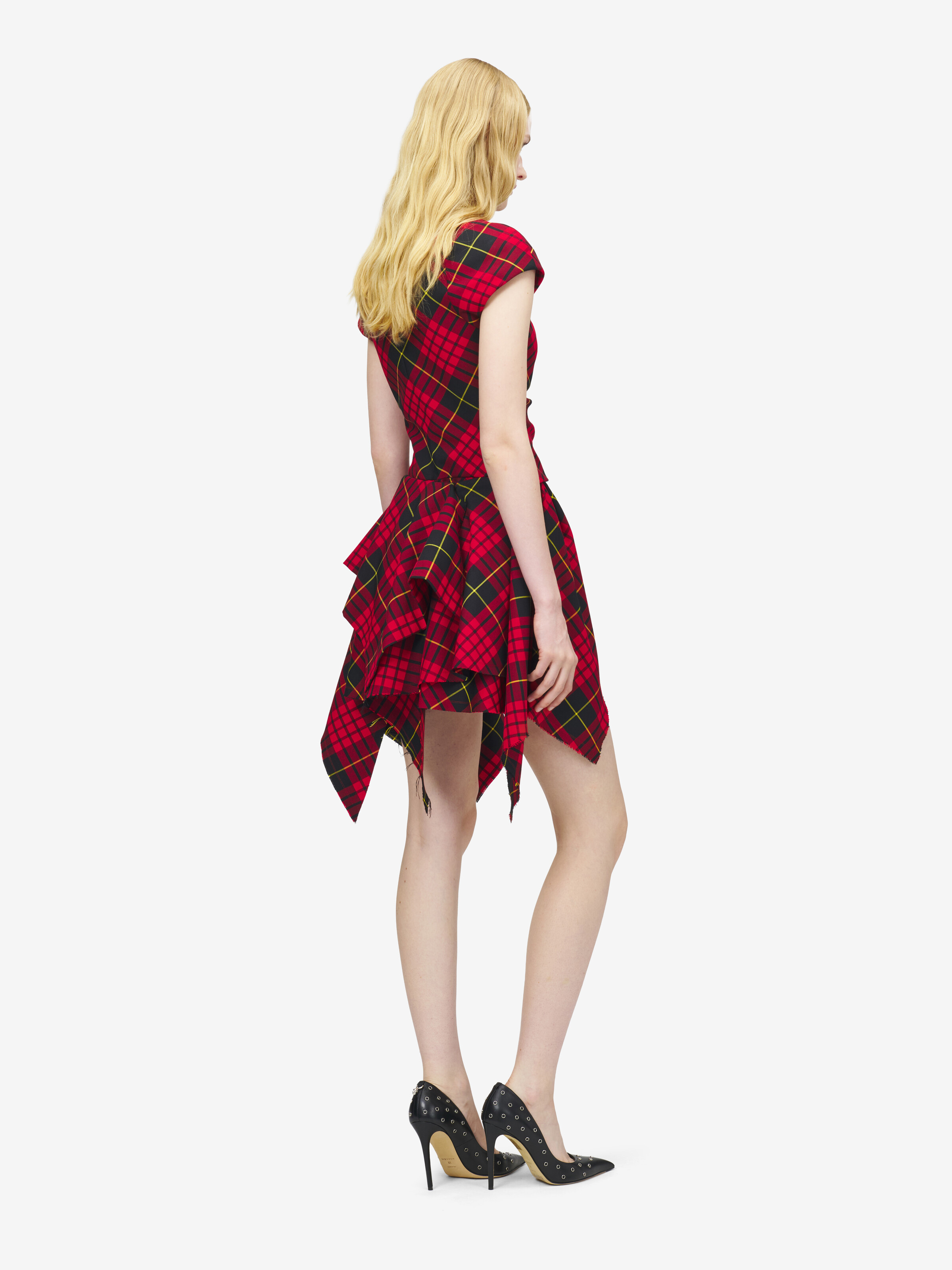 Minikleid mit MacQueen Tartan für Damen in Rot/Schwarz/Gelb in 55% Polyester, 45% Wolle | Alexander McQueen - image 5