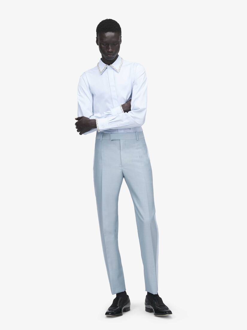 Wool Mohair Tuxedo Trousers