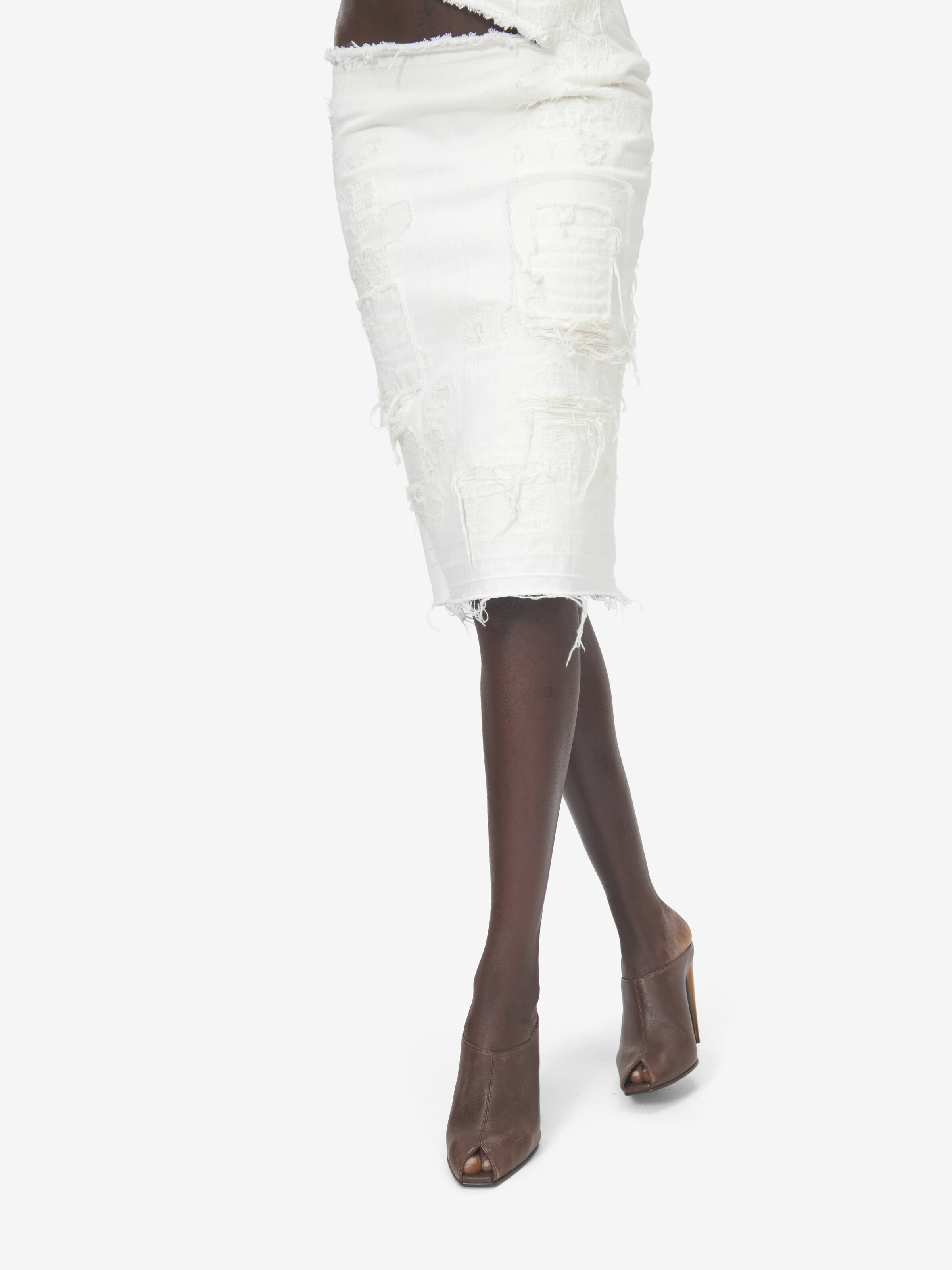 Women's Horn Heel Mule in Brown in Lamb Leather | Alexander McQueen - image 2