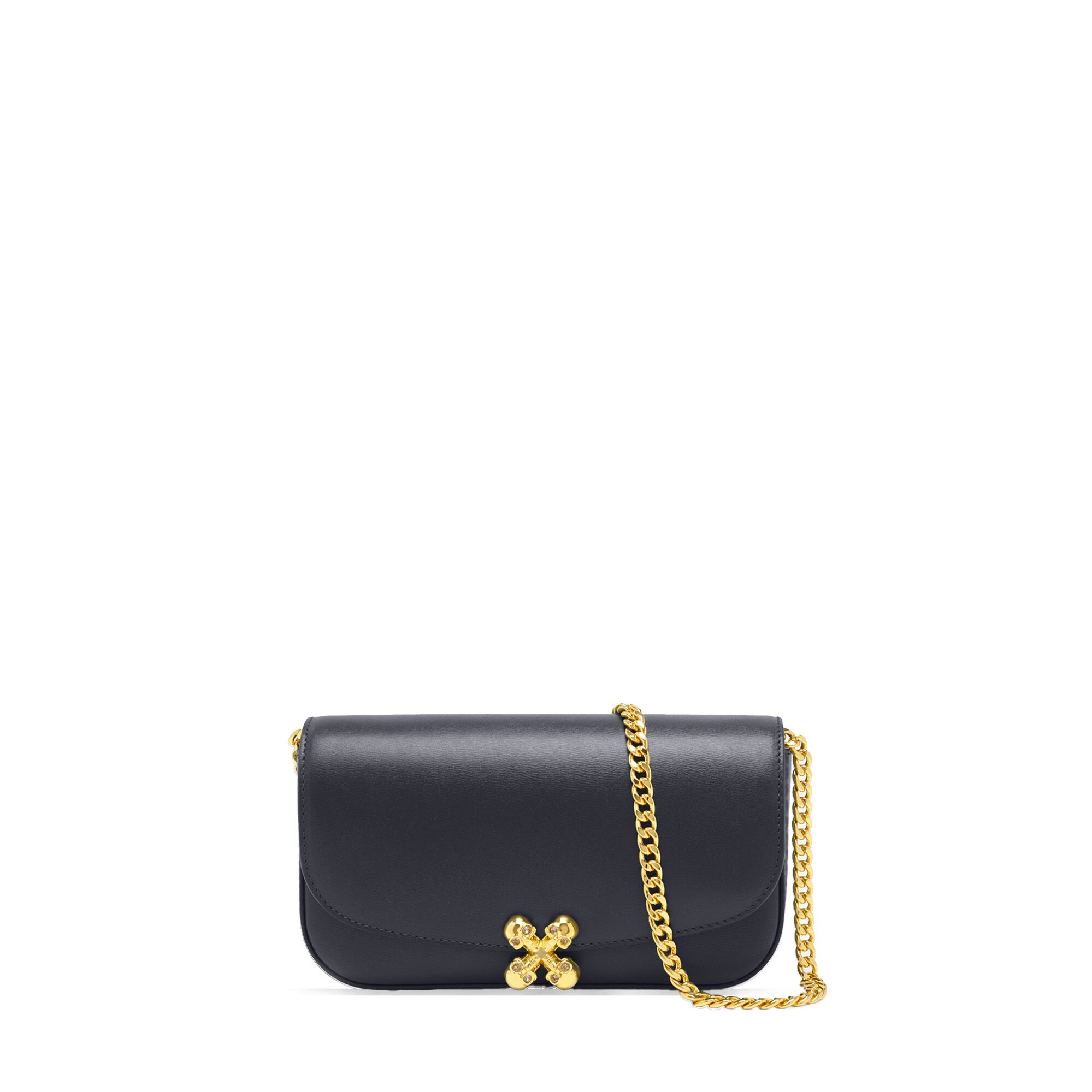 McQueen Skull Flower Bag in black