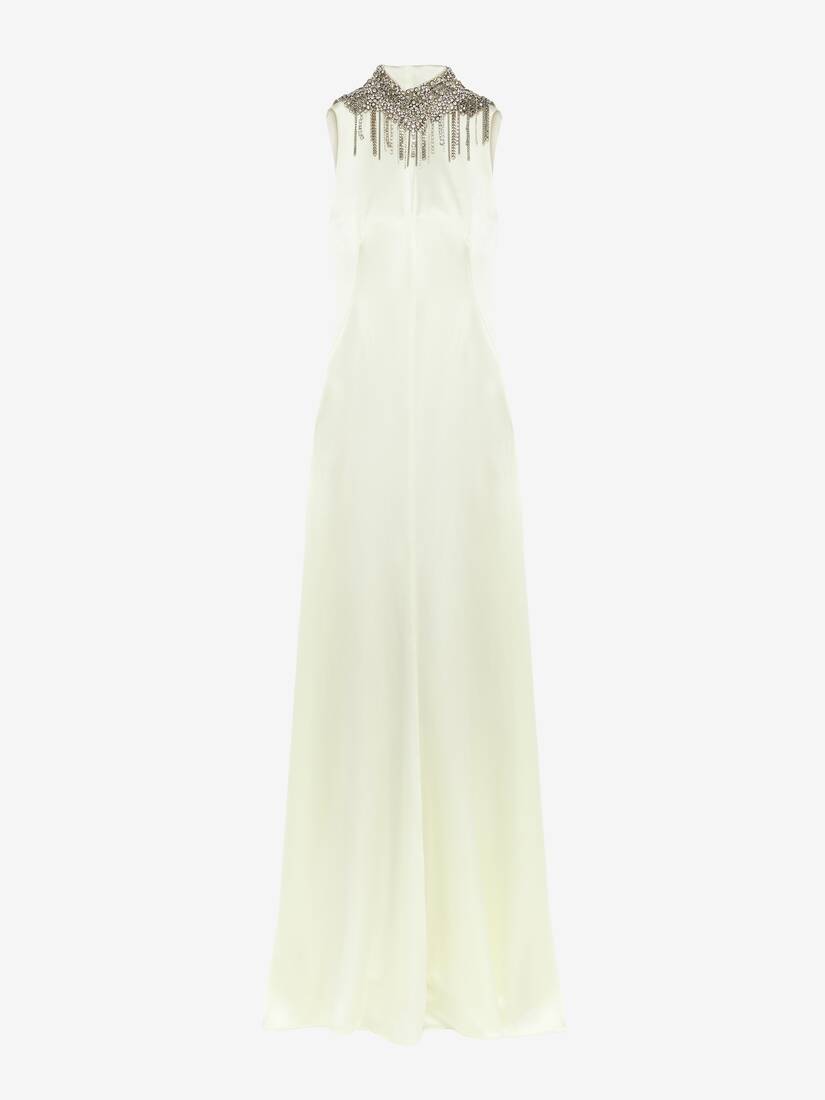 Chain Mail Embroidery Evening Dress