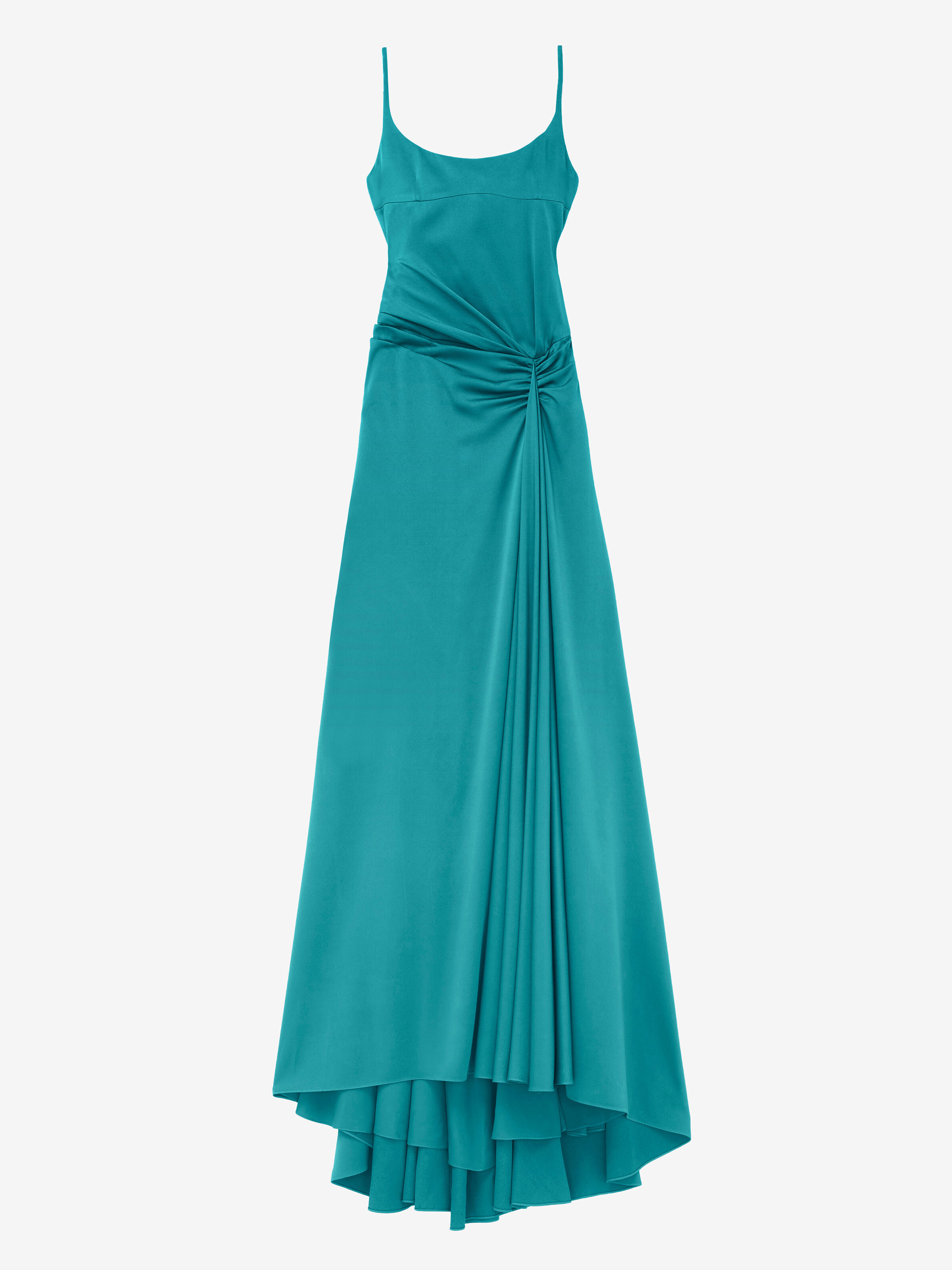 Asymmetric Drape Evening Dress