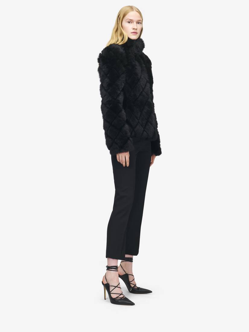 Quilted Effect Shearling Jacket
