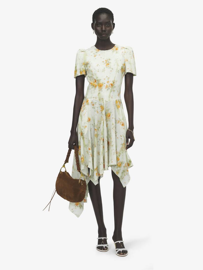Silk Floral Print Dress | Alexander McQueen - image 2