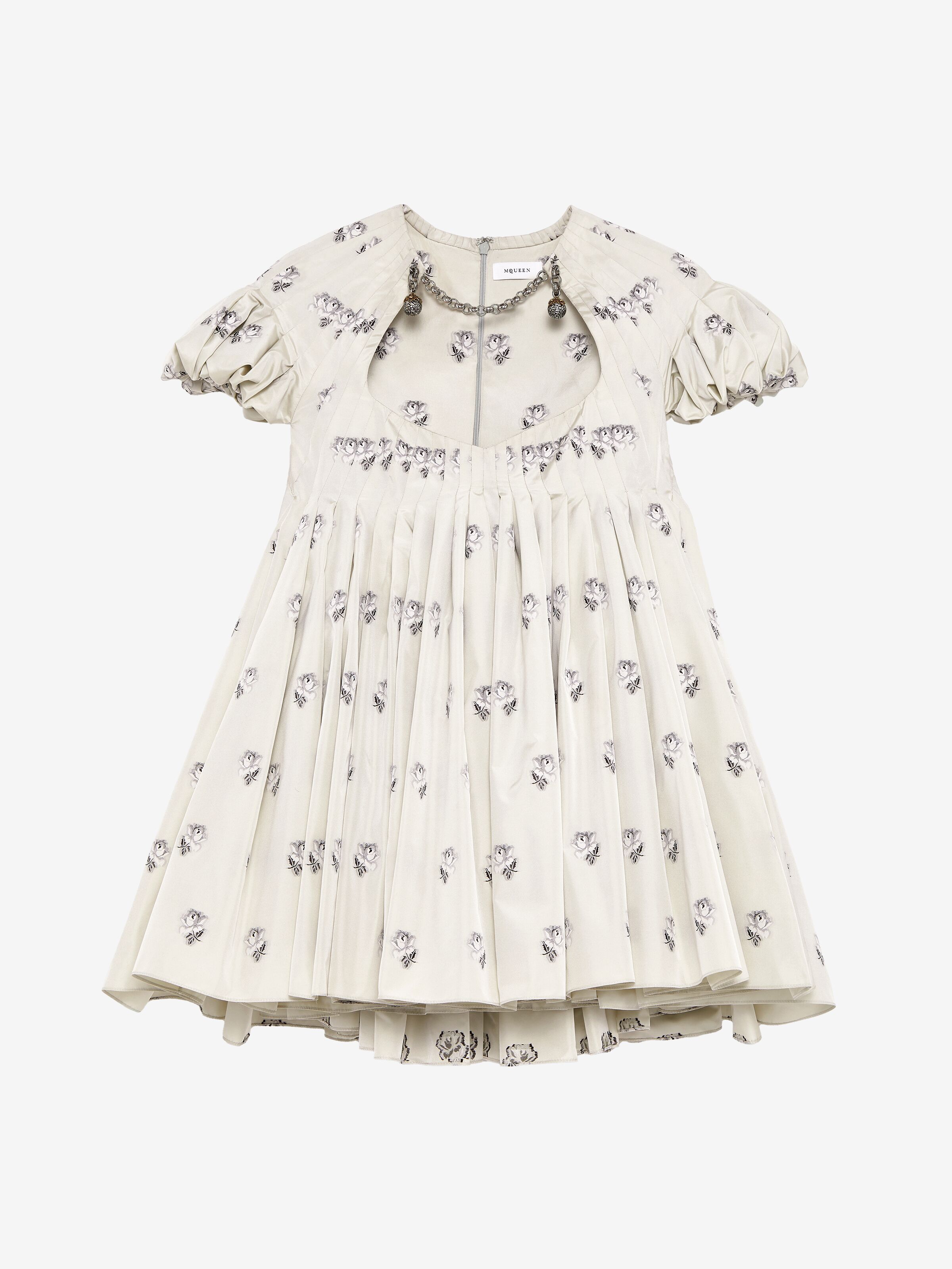 Taffeta Rose Jacquard Mini Dress