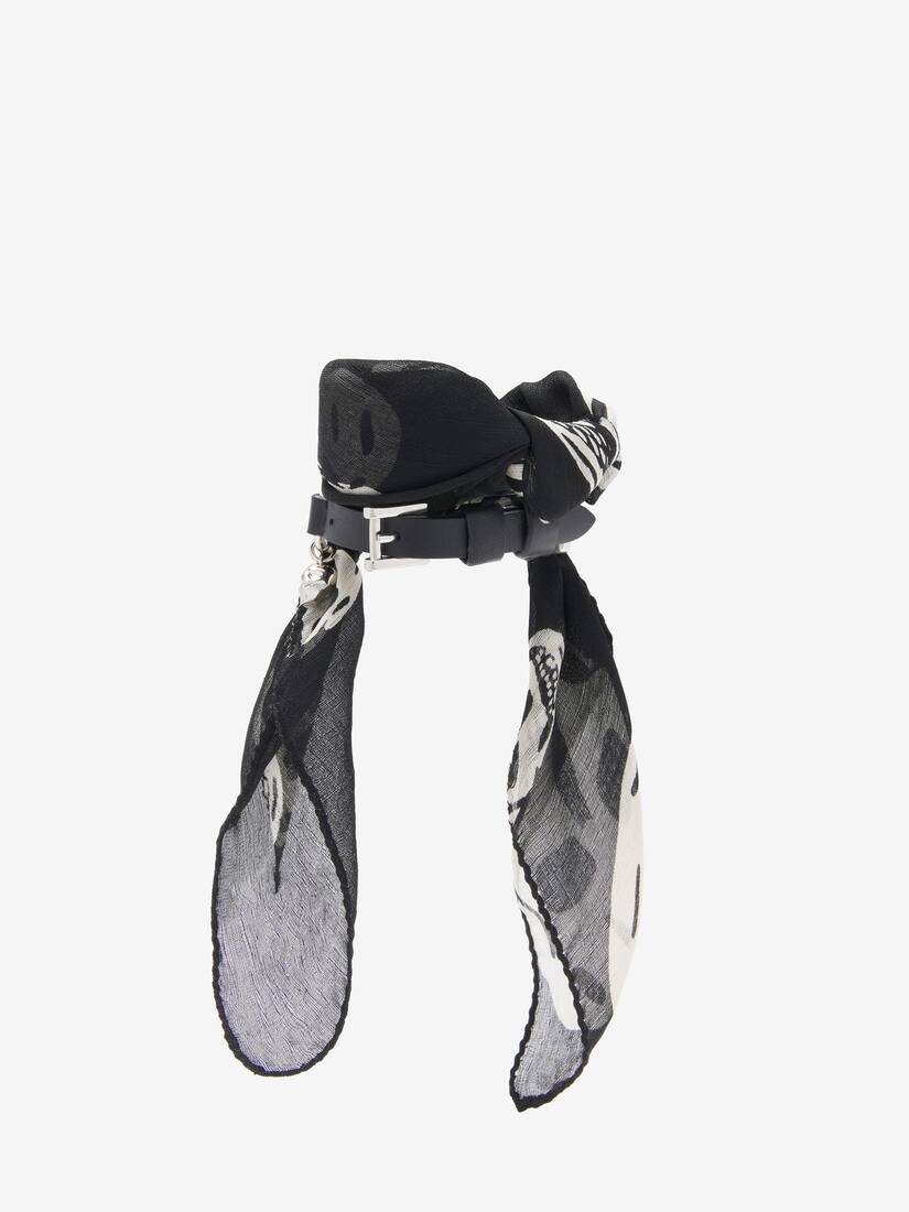Skull Scarf Double Wrap Bracelet | Alexander McQueen - image 1