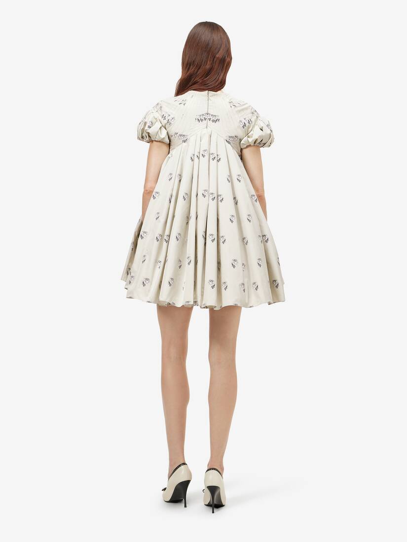 Taffeta Rose Jacquard Mini Dress | Alexander McQueen - image 4