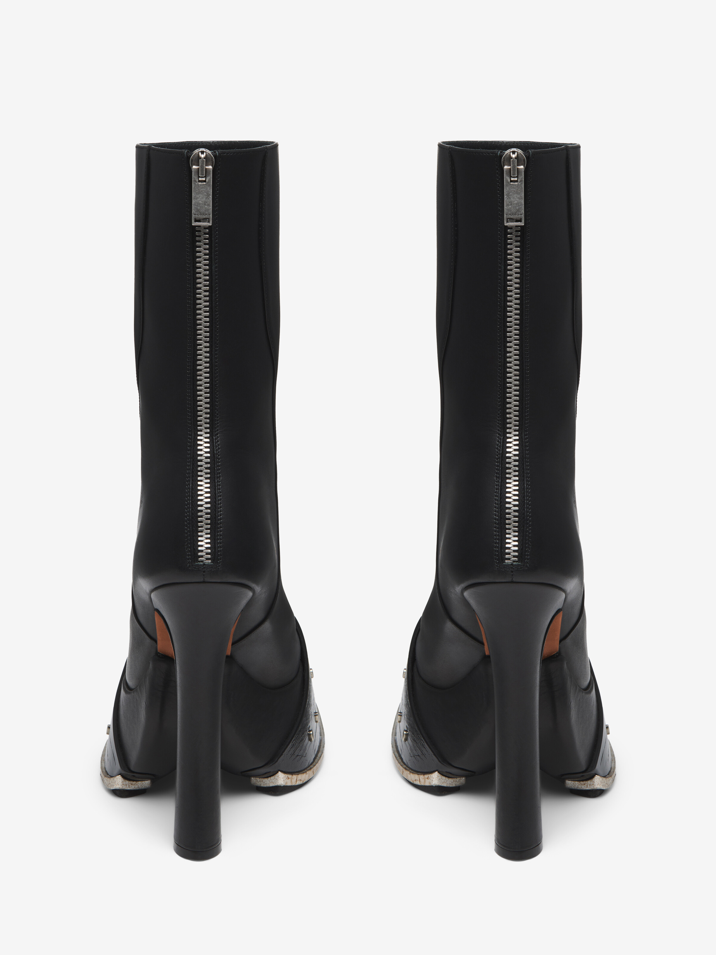 Women's Hoof Boot in Black in Calf Leather | Alexander McQueen - image 4