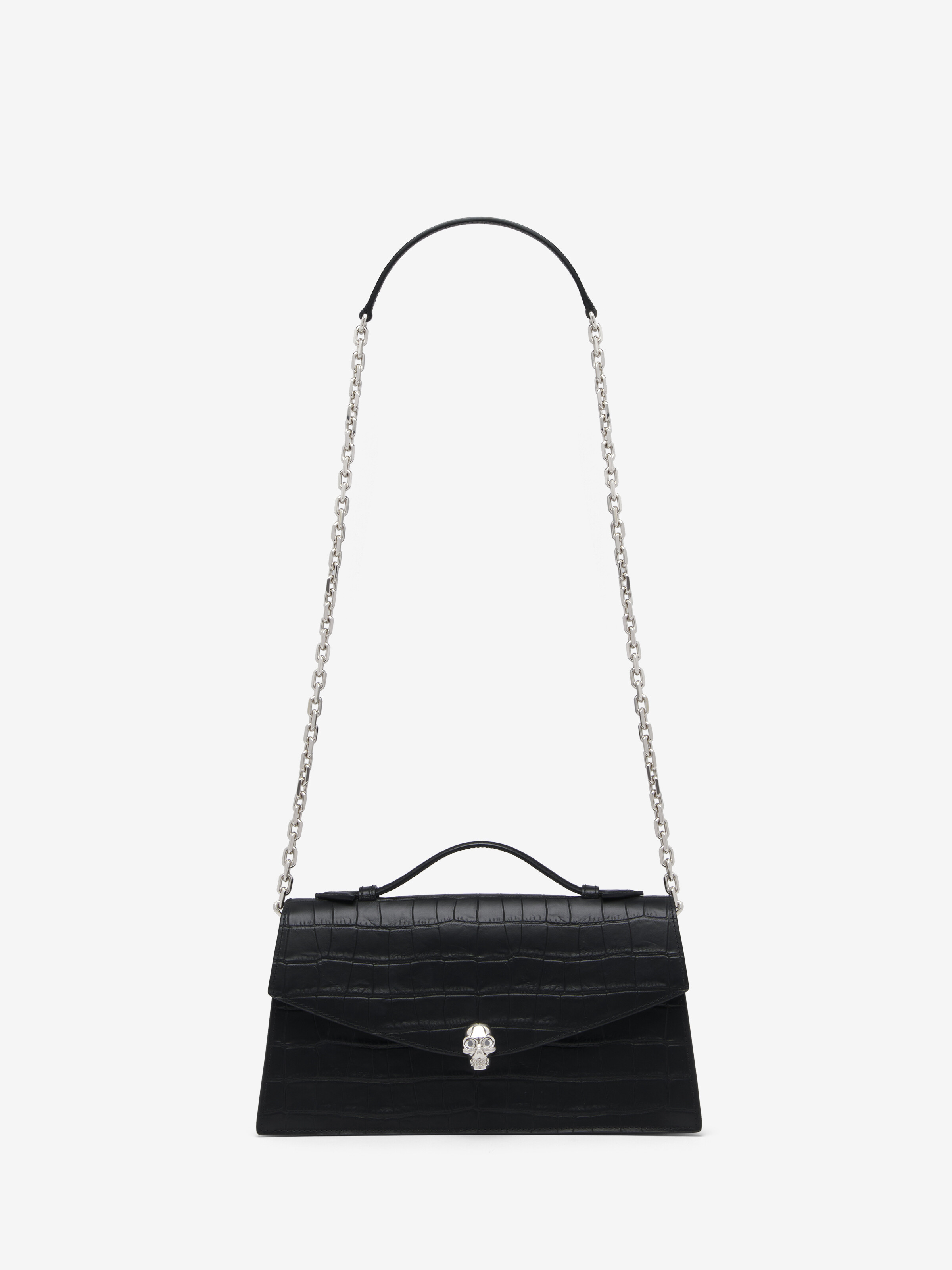 Women's Skull Top Handle in Black in Calf Leather | Alexander McQueen - image 6