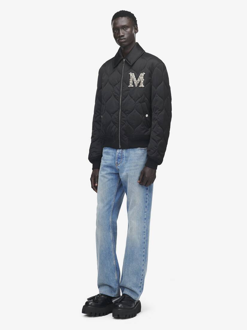 Giacca trapuntata con logo in cristallo | Alexander McQueen - image 2