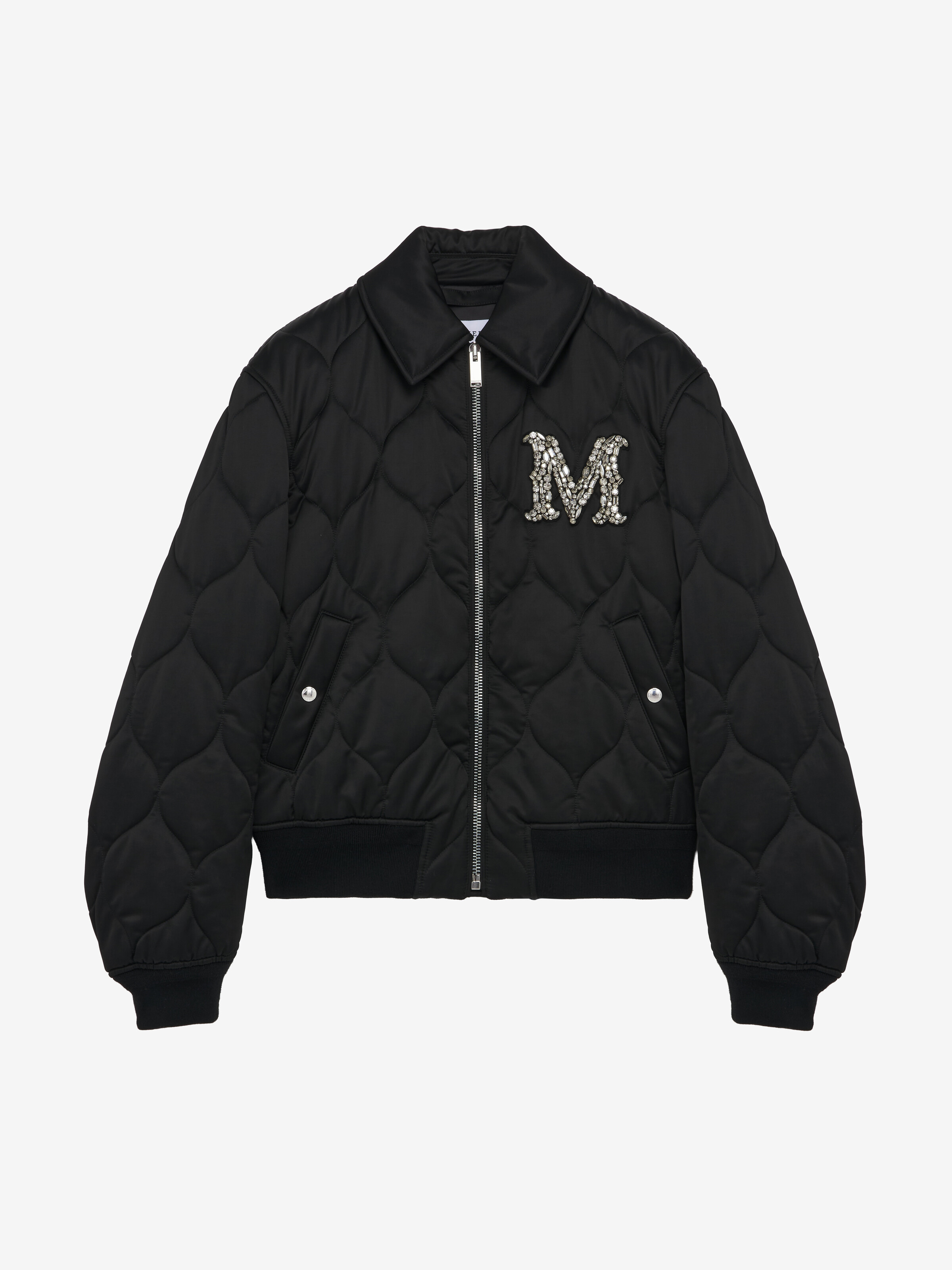 Veste Matelassée avec Logo en Cristaux