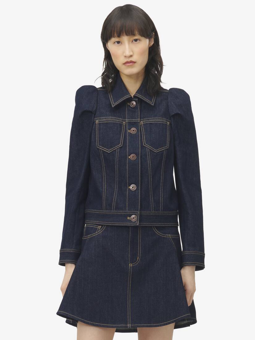 Pinched Shoulder Denim Jacket | Alexander McQueen - image 6