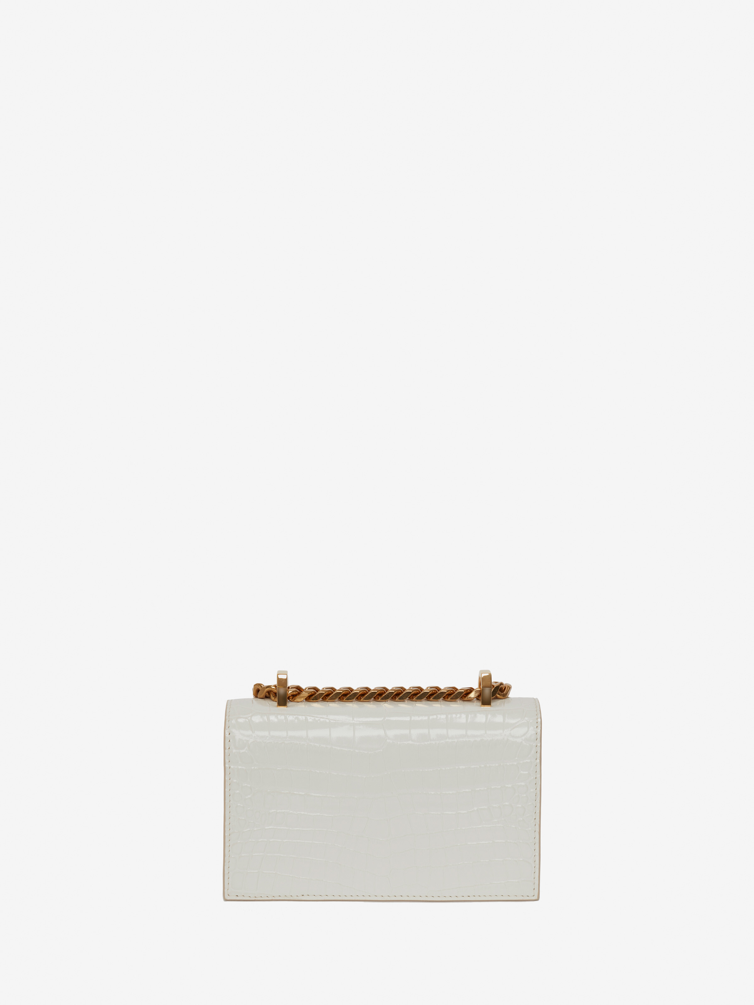 Sac Mini Jewelled Satchel pour Femme en Blanc Ivoire Profond in Cuir de veau | Alexander McQueen - image 3