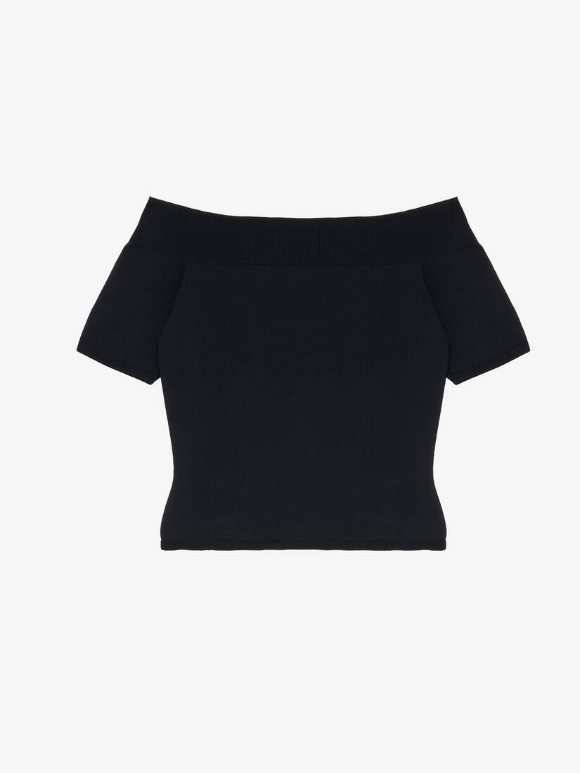 Off-The-Shoulder Knit Top | Alexander McQueen - image 1