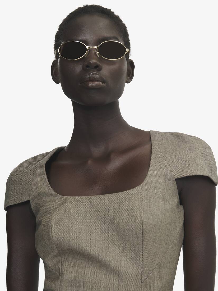 Neo Oval Sunglasses | Alexander McQueen - image 2