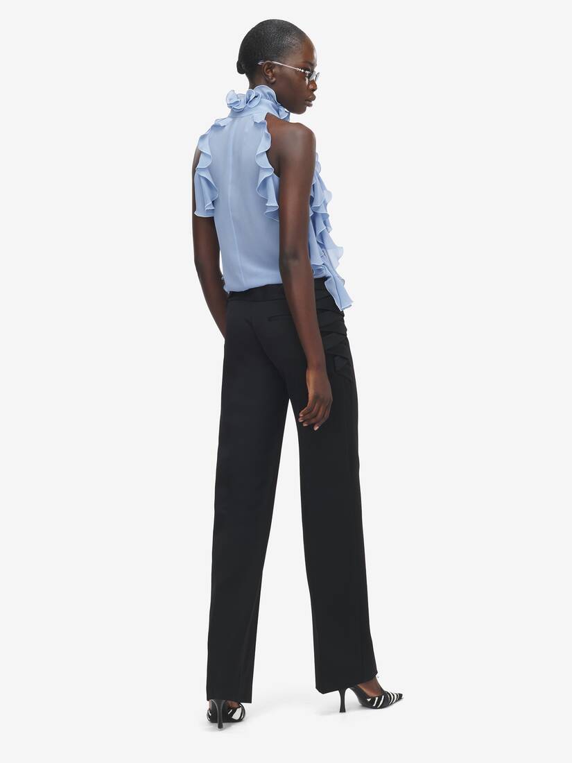Ribbon Frogging Tailored Trousers | Alexander McQueen - image 4