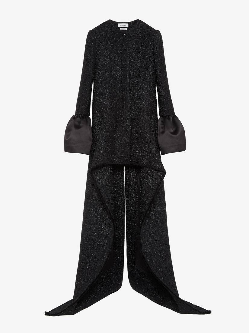Metallic Tweed High-low Coat | Alexander McQueen - image 1