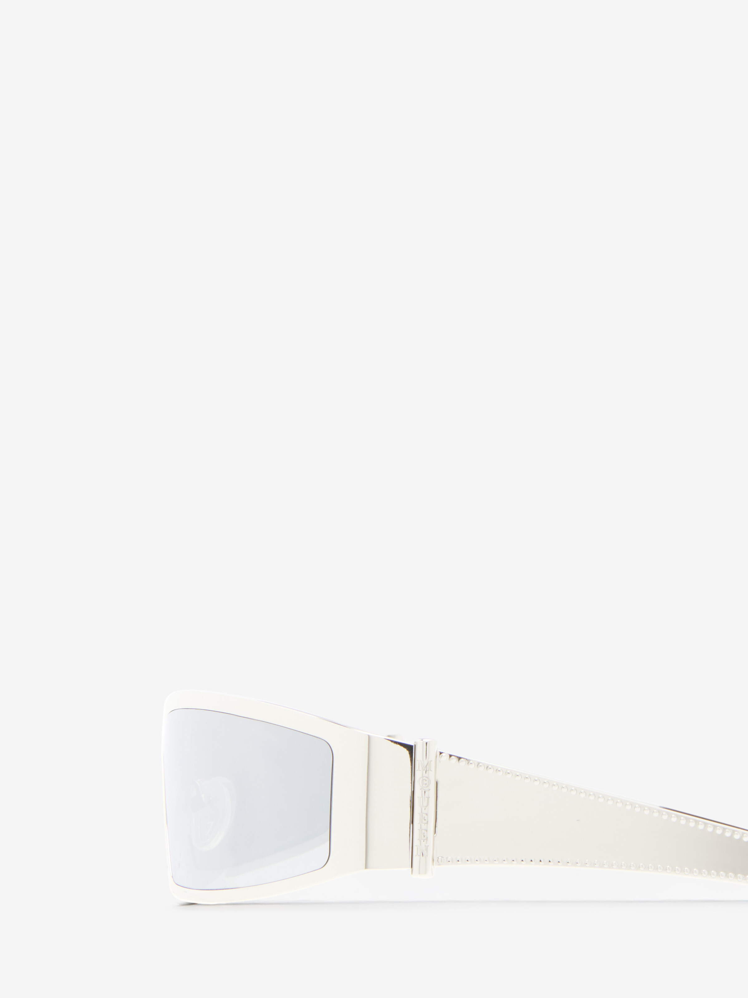 Lunettes De Soleil en Métal Y2K en Argenté Clair in Métal | Alexander McQueen - image 4