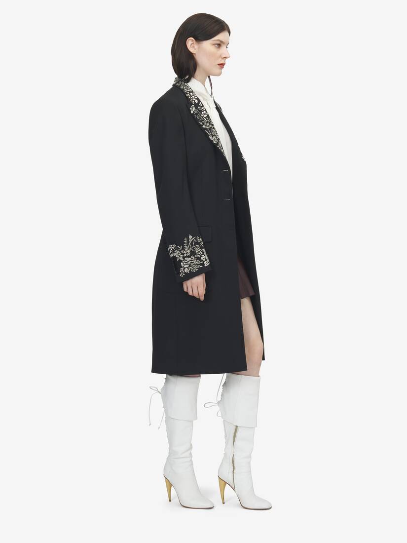 Floral Embroidery Coat | Alexander McQueen - image 3