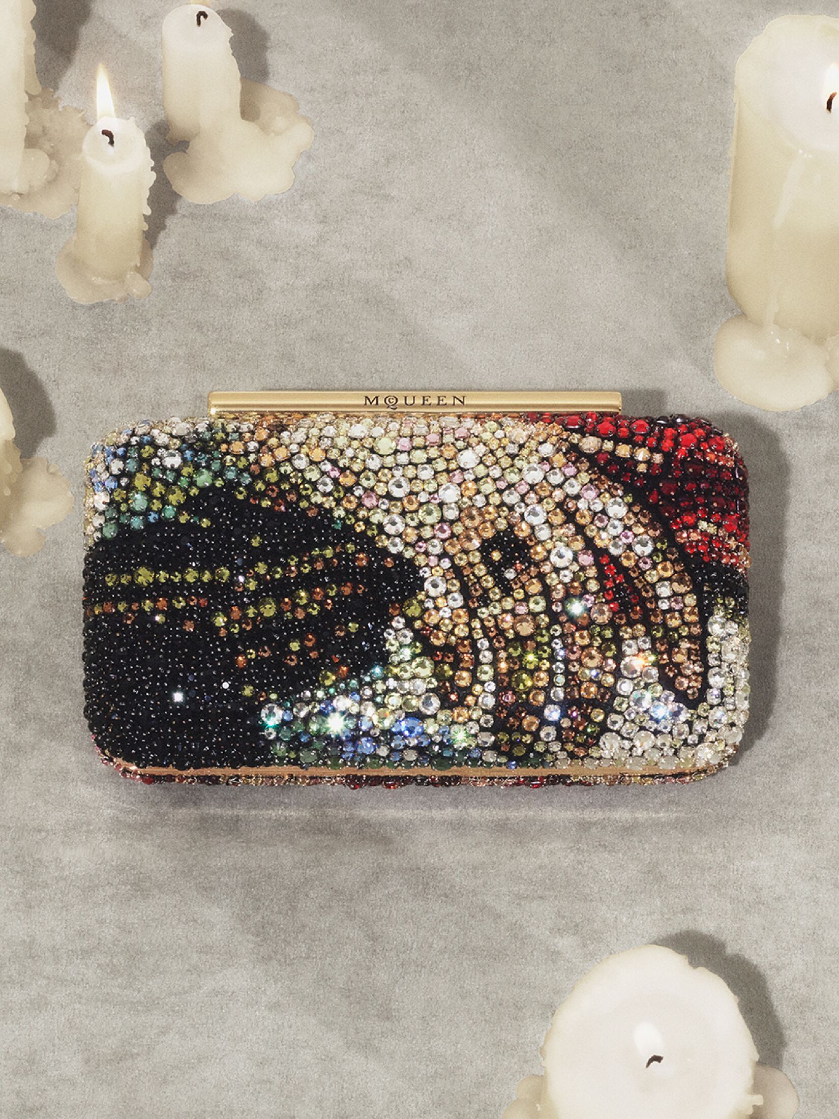 Womens sparkly McQueen Box Clutch