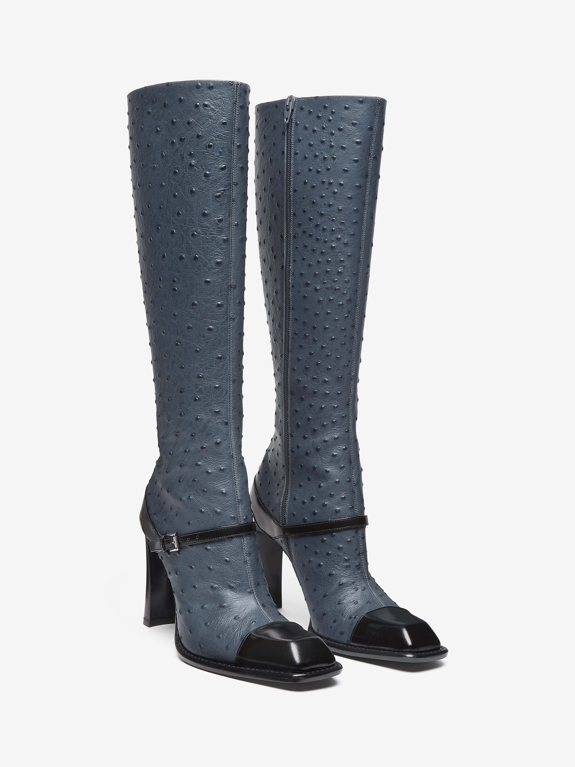 Women's Niko Boot in Grey in Calf Leather | Alexander McQueen - image 3