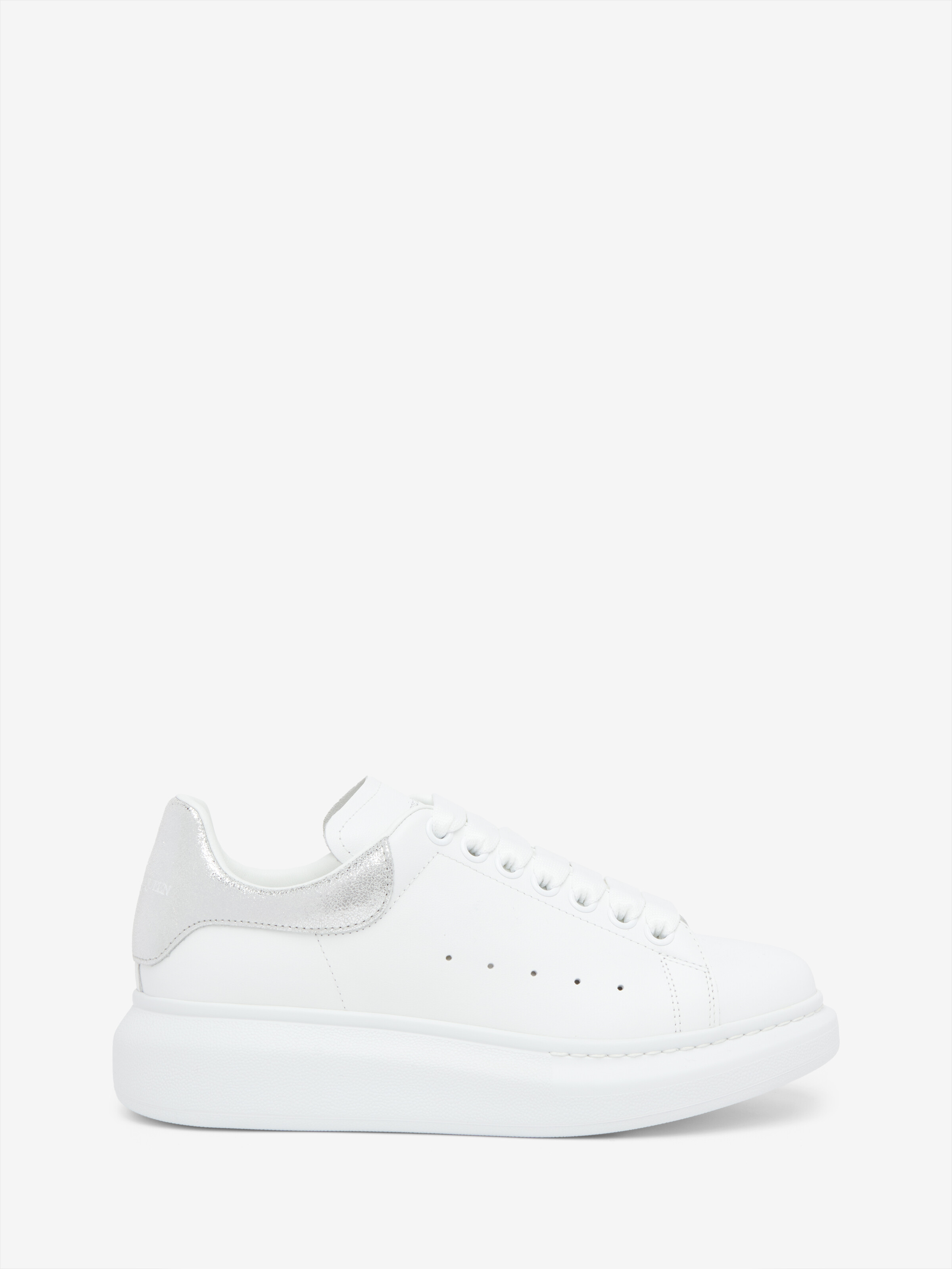 Sneakers Oversize pour Femme en Blanc/Argent in Cuir de veau | Alexander McQueen - image 1