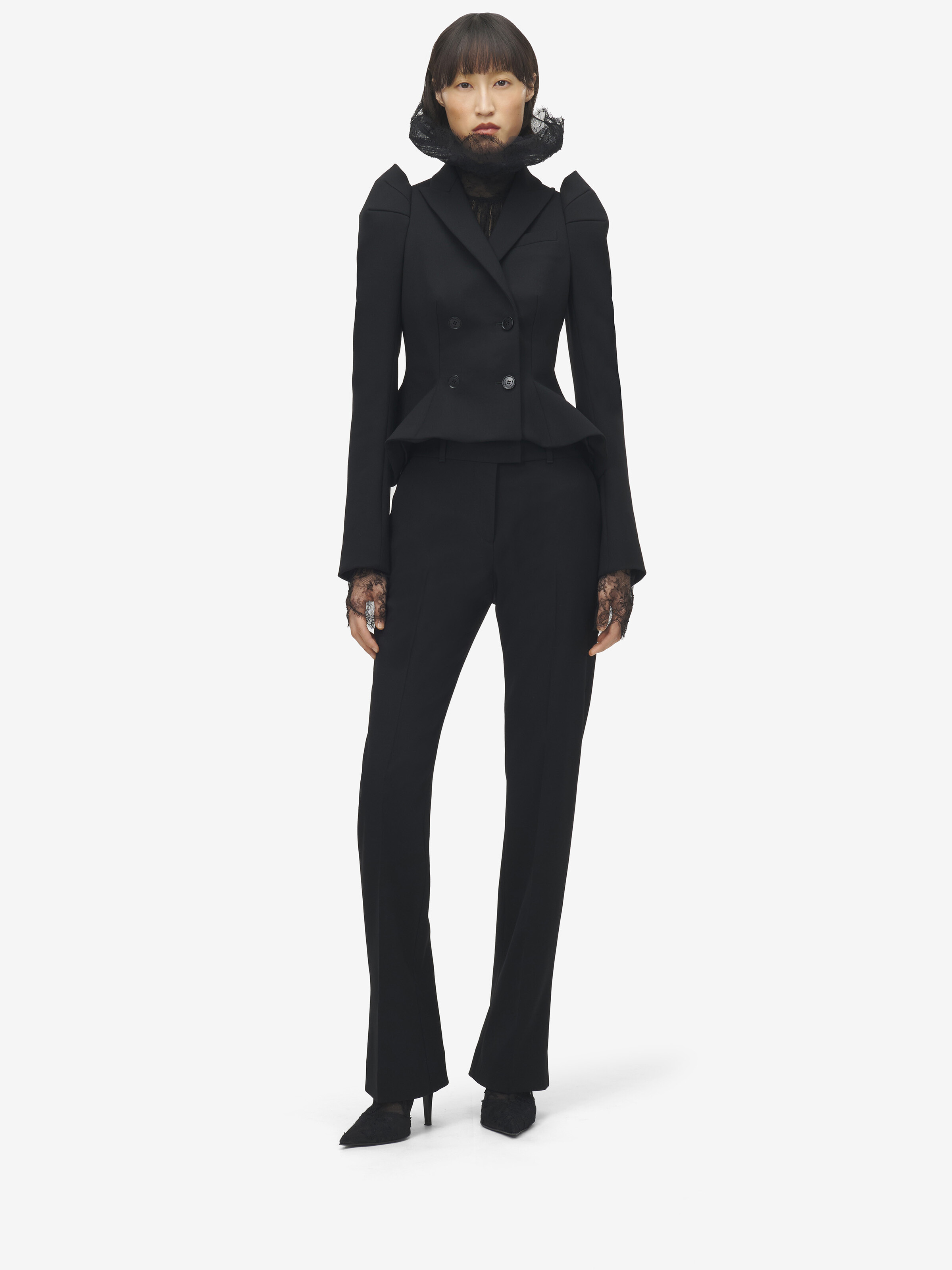 Shoulder Double-breasted Jacket