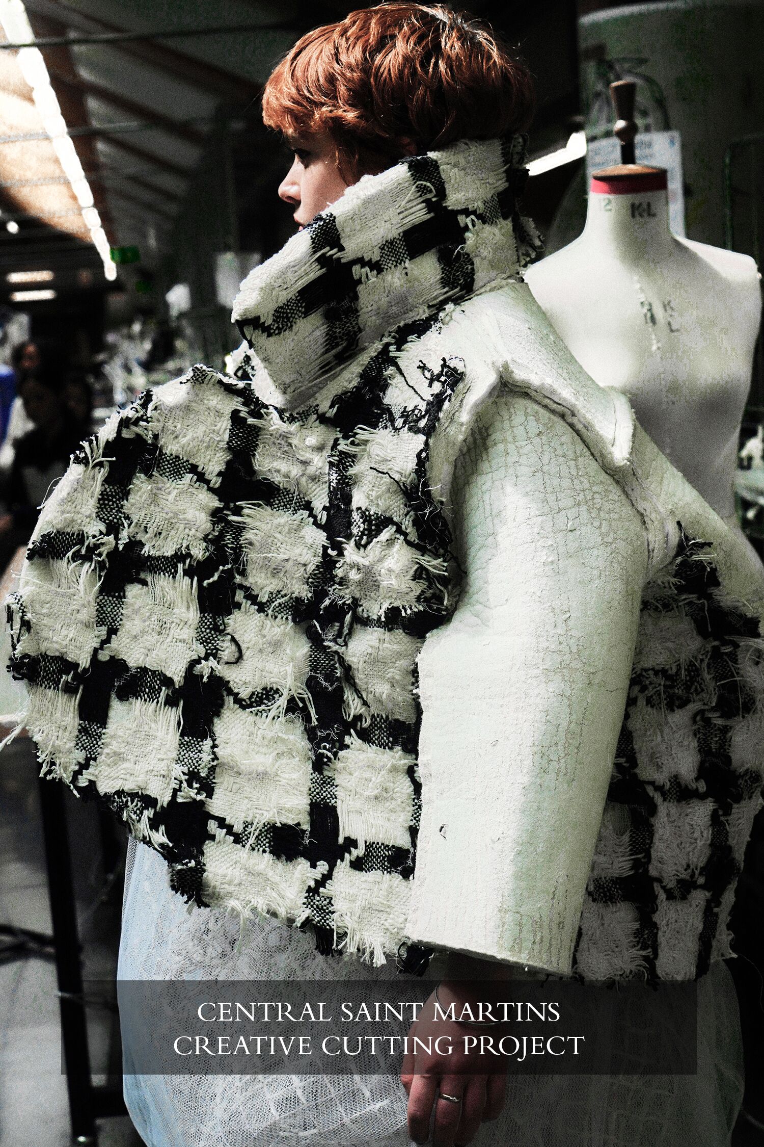 Students work for review at Central Saint Martins