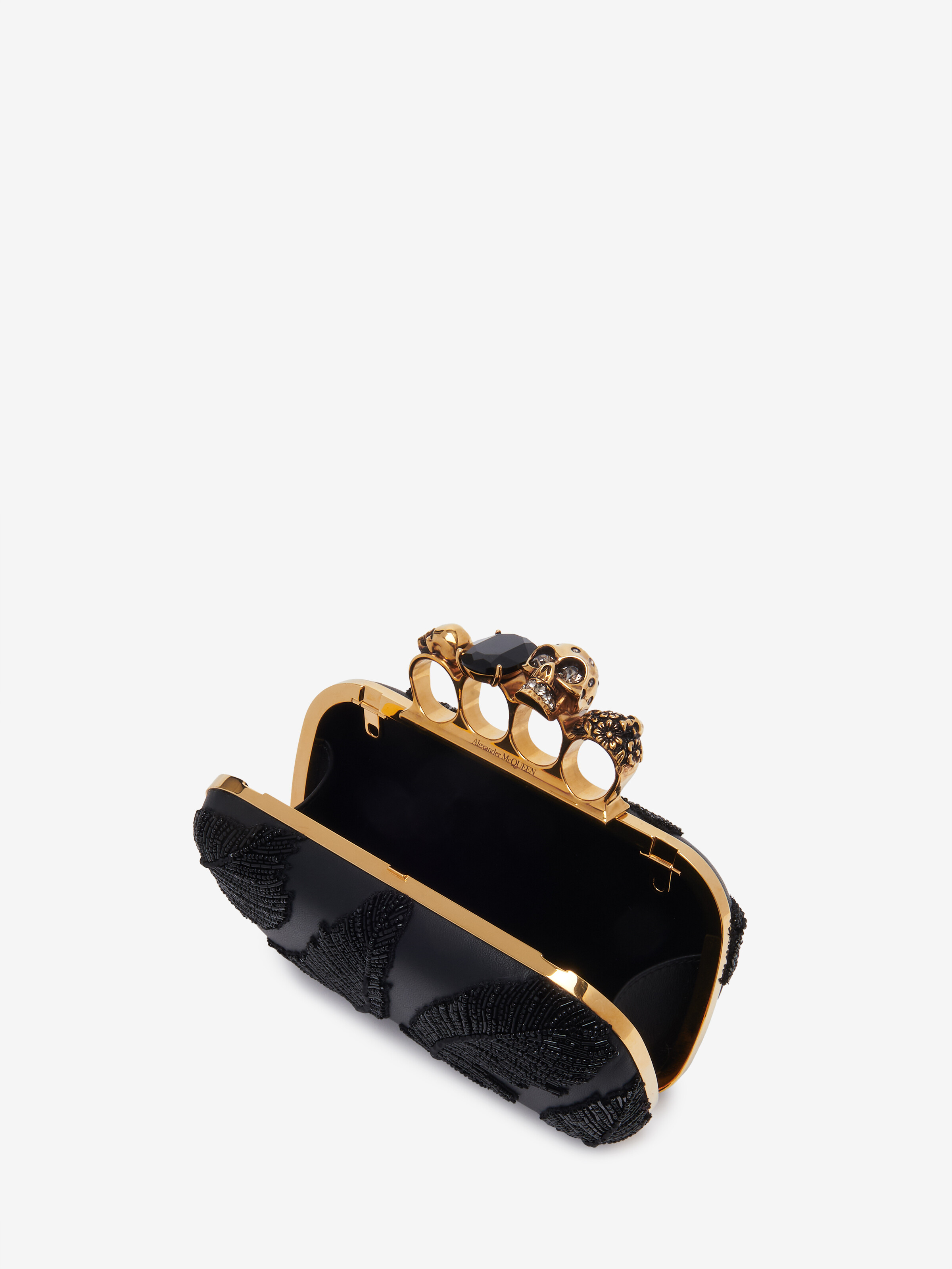 Women's Knuckle Clutch in Black in Lamb Leather | Alexander McQueen - image 4