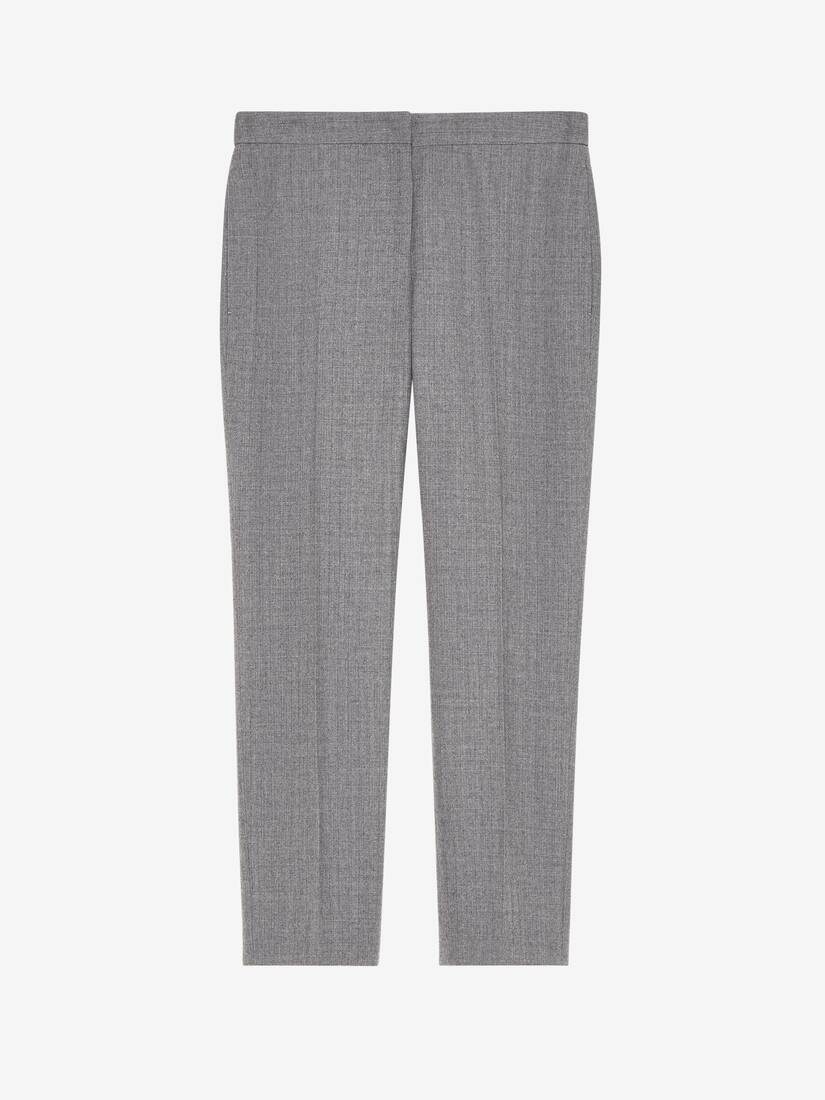 Wool Pinstripe Cigarette Trousers | Alexander McQueen - image 1