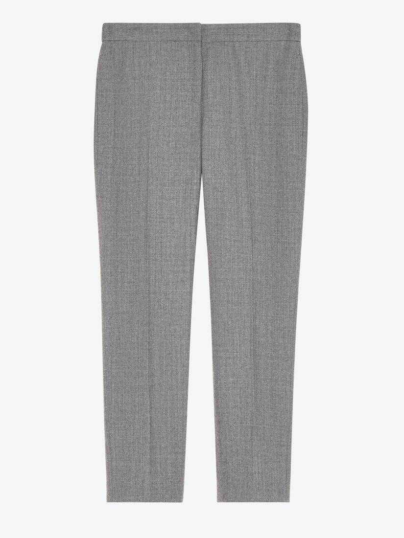 Pantalon cigarette en laine à fines rayures | Alexander McQueen - image 1