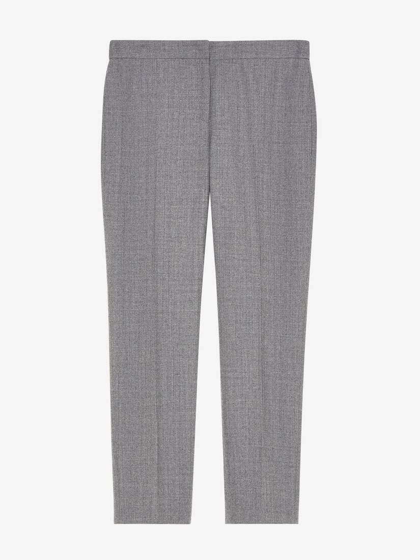 Wool Pinstripe Cigarette Trousers | Alexander McQueen - image 1