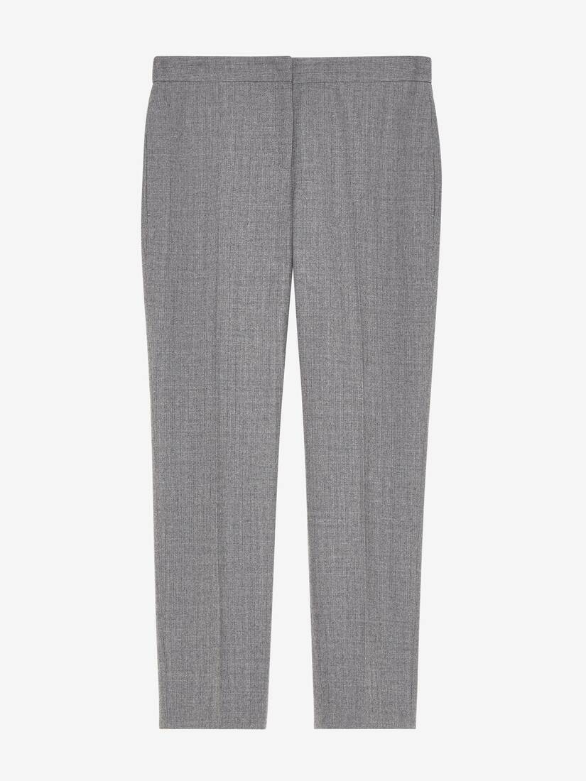 Wool Pinstripe Cigarette Trousers | Alexander McQueen - image 1