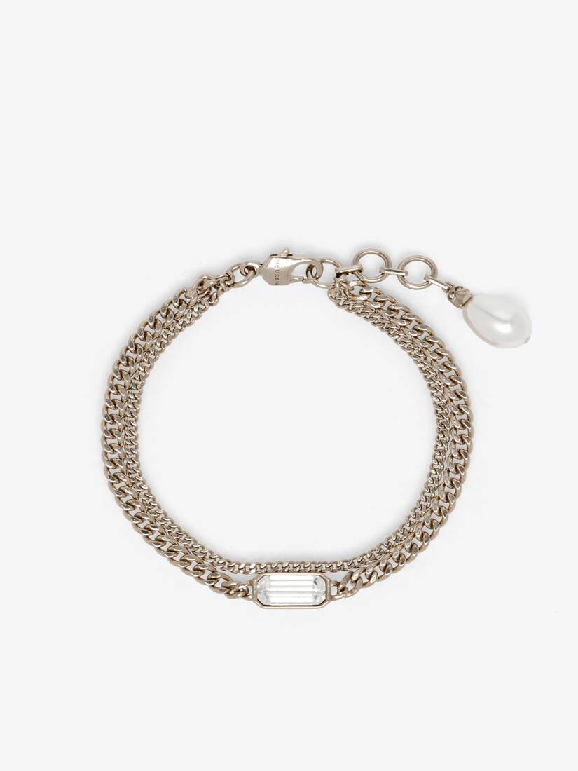 Skull & Crystal Bracelet | Alexander McQueen - image 1