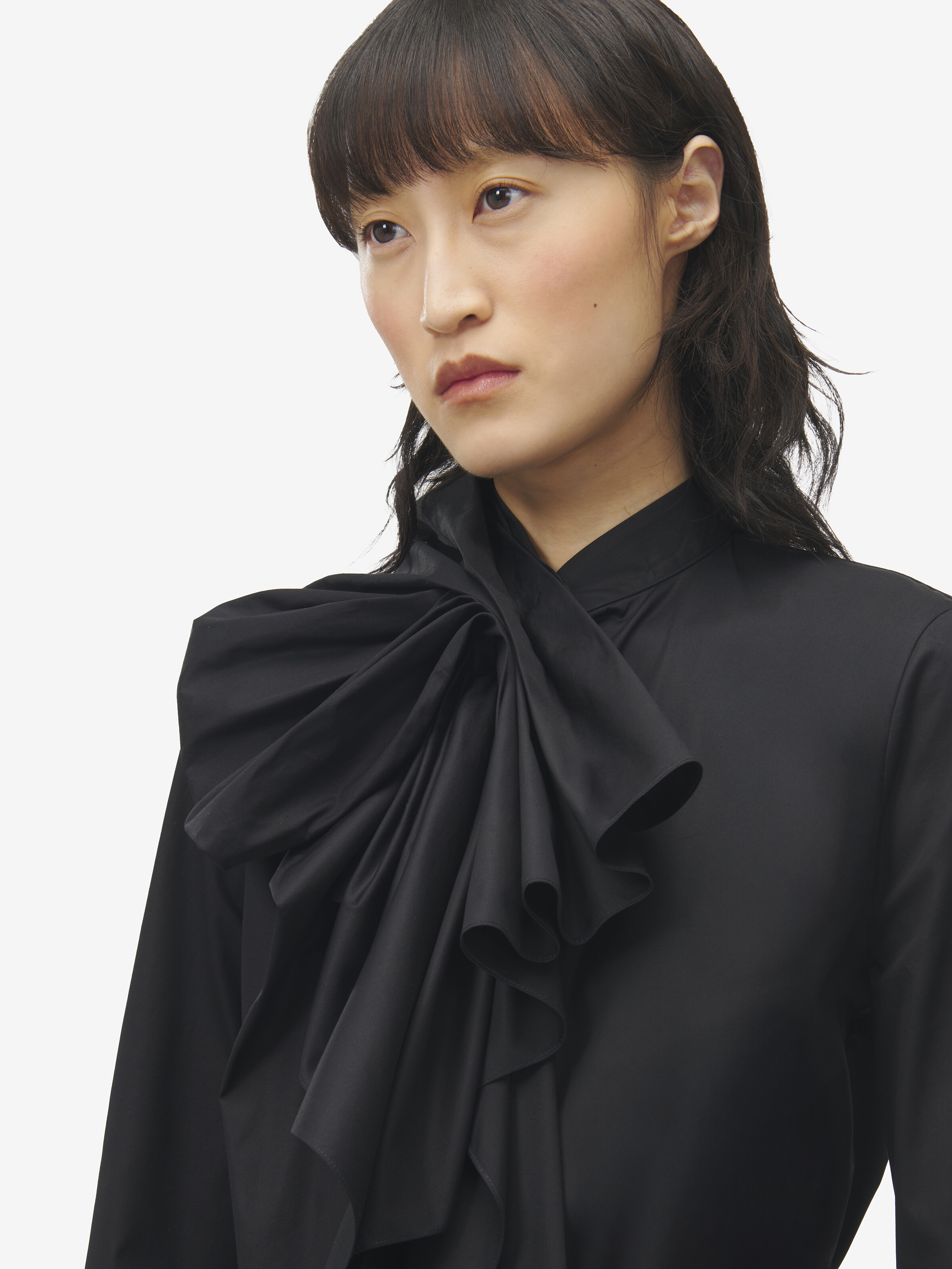 Camicia in cotone con ruche