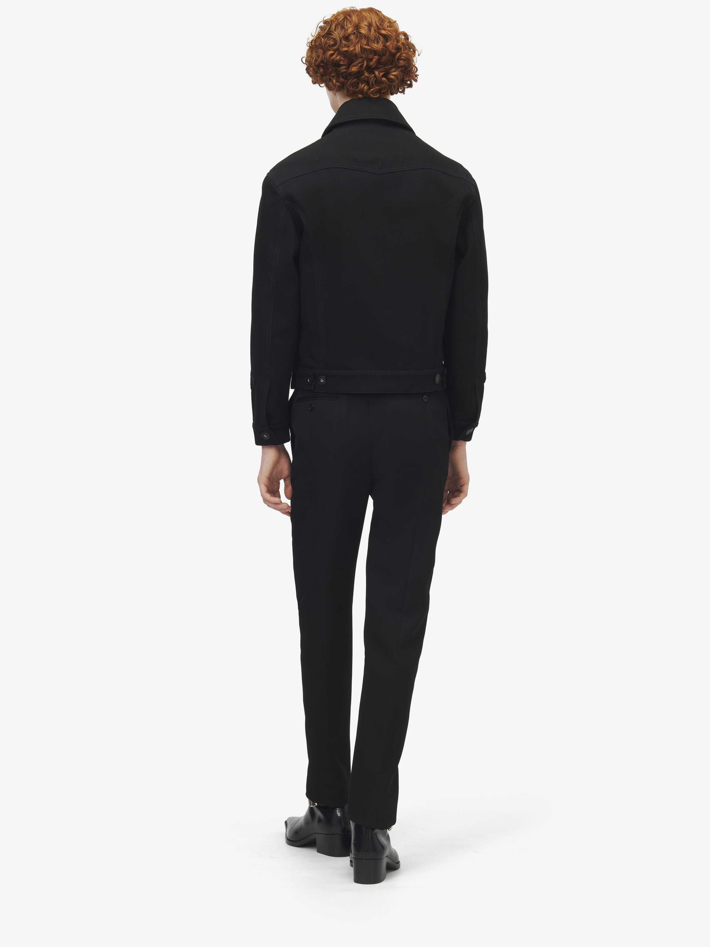 盘扣风格细节牛仔夹克 in 100% 棉 | Alexander McQueen - image 4