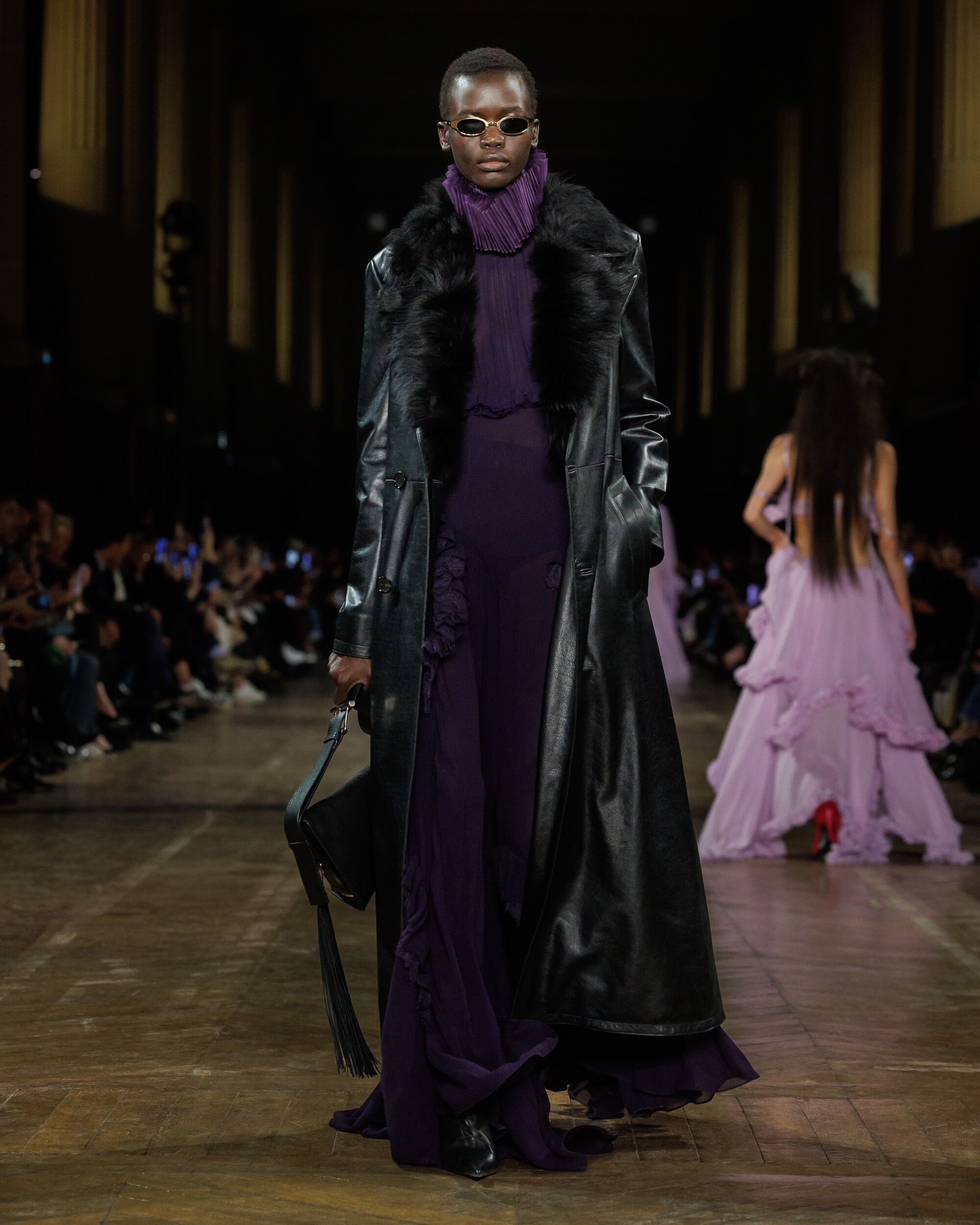 Model on runway at McQueen Autumn Winter 2025 Show